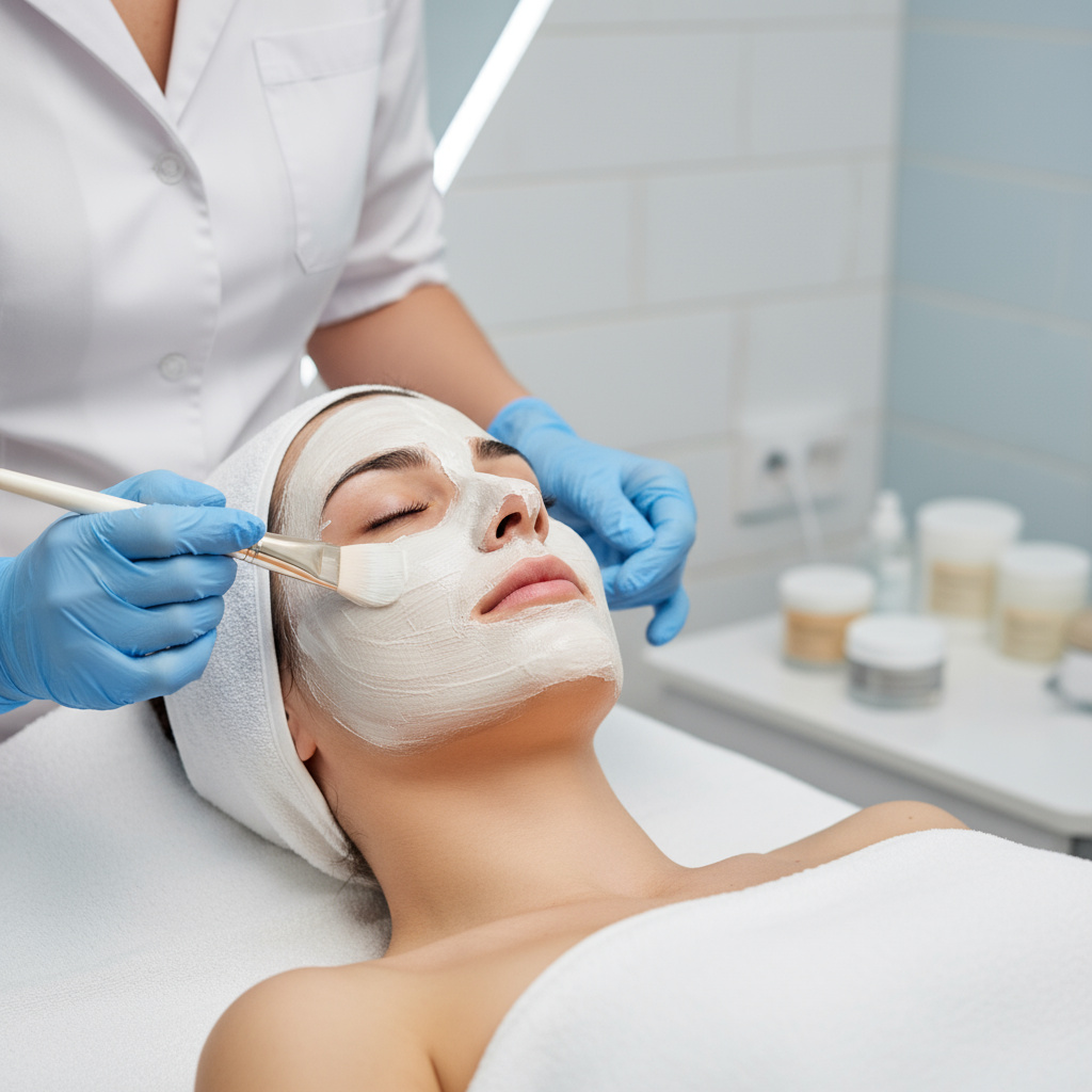 Gesichtsbehandlung im Spa